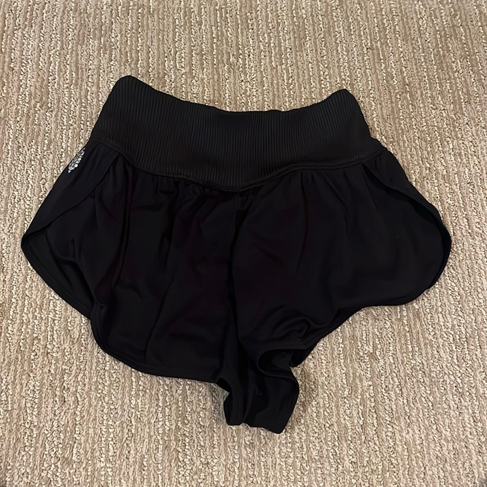 Free people black game time shorts size small